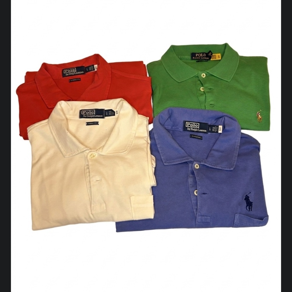 Bundle of 4 Polo by Ralph Lauren Men’s Polo Shirts Size Large Classic Fit